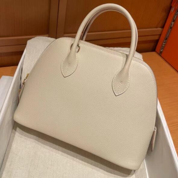 【エルメス HERMES】ボリード1923 25 バイカラー 2WAYバッグ アイボリー ゴールド金具（50％手縫い＋50％マシン）